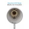 Lampa biurkowa bez źródła światła Srebrna E27 - 8433325182236