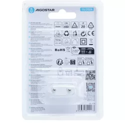 Lampka wtykana 0,6W 6500K LED z czujnikiem nocy do sypialni korytarza - 8433325412173