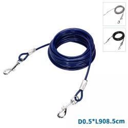 Linka 9m stalowa smycz mocny długi kabel do wiązania psów 0.5cm - 8719138075492