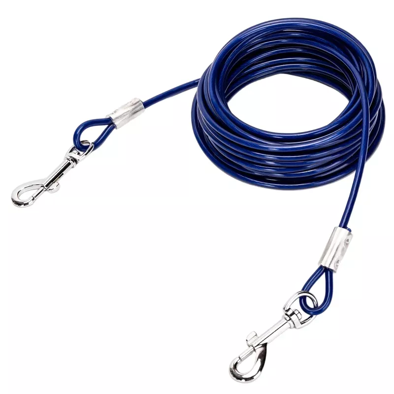 Linka 9m stalowa smycz mocny długi kabel do wiązania psów 0.5cm - 8719138075492