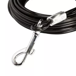 Linka 9m stalowa smycz mocny długi kabel do wiązania psów 0.5cm - 8719138075492