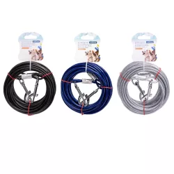 Linka 9m stalowa smycz mocny długi kabel do wiązania psów 0.5cm - 8719138075492