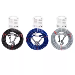 Linka 9m stalowa smycz mocny długi kabel do wiązania psów 0.5cm - 8719138075492