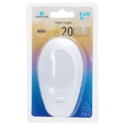 Lampka nocna LED wtykana do gniazdka 230V z włącznikiem 0,6W 3000K - 8433325412111