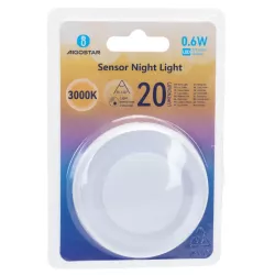 Lampka wtykana 0,6W 3000K LED z czujnikiem nocy do korytarza sypialni - 8433325412128