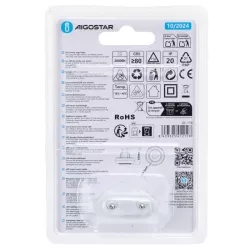 Lampka wtykana 0,6W 3000K LED z czujnikiem nocy do korytarza sypialni - 8433325412128