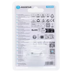 Lampka wtykana 0,6W 3000K LED z czujnikiem nocy do sypialni korytarza - 8433325412166