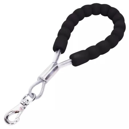 Krótka smycz stalowa linka długość 26cm dla dużych silnych psów - 8719138075362