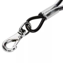 Krótka smycz stalowa linka długość 28.5cm dla dużych silnych psów - 8719138075386