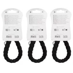 Krótka smycz stalowa linka 37.5cm z sprężyną dla dużych silnych psów - 8719138075393