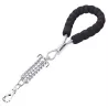 Krótka smycz stalowa linka 39.5cm z sprężyną dla dużych silnych psów - 8719138075409