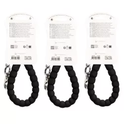 Krótka smycz stalowa linka 39.5cm z sprężyną dla dużych silnych psów - 8719138075409