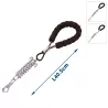 Krótka smycz stalowa linka 40.5cm z sprężyną dla dużych silnych psów - 8719138075416