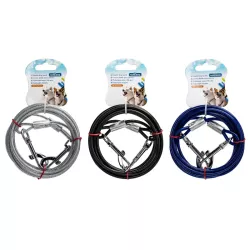 Linka 3m stalowa smycz mocny długi kabel do wiązania psów 0.5cm - 8719138075454