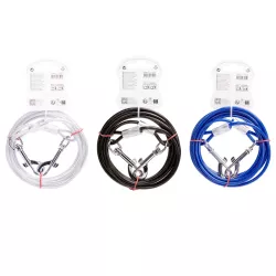 Linka 3m stalowa smycz mocny długi kabel do wiązania psów 0.5cm - 8719138075454