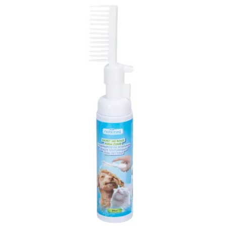 Szampon piankowy dla psa i kota bez spłukiwania 80ml z grzebieniem - 8719138077861