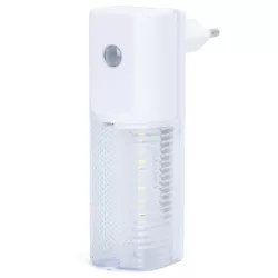 Lampka nocna LED do gniazdka 230V z czujnikiem zmierzchu 0,6W 6500K - 8433325412098