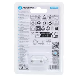 Lampka nocna LED ciepła 0.6W/20 lm wtykana do gniazdka z wyłącznikiem - 8433325412104