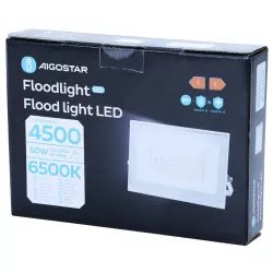 Naświetlacz 50W 6500K halogen barwa biała zimna LED typ SLIM 4500lm - 8433325417055