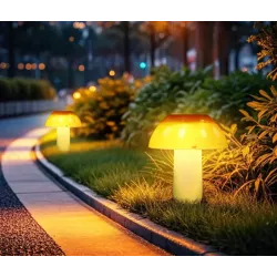 Duży grzyb solarny muchomor 17x19cm do ogrodu z ciepłym światłem - 8433325404000