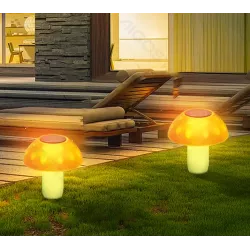 Duży grzyb solarny muchomor 17x19cm do ogrodu z ciepłym światłem - 8433325404000