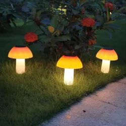 Duży grzyb solarny muchomor 17x19cm do ogrodu z ciepłym światłem - 8433325404000