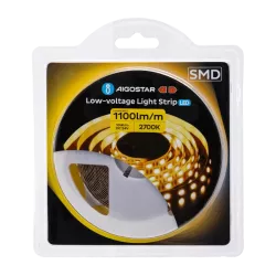 Taśma led 24V SMD do oświetlenia 5mb 10W biała ciepła 2700K 1100lm/1m - 8433325335014