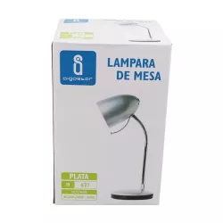 Lampa biurkowa elastyczna H280mm bez źródła światła Srebrna E27/320V - 8433325182236