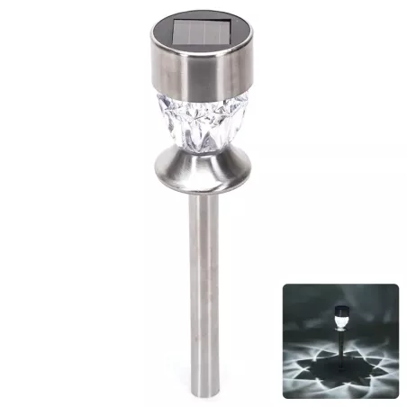 Lampka ogrodowa chłodny diament 5.5/35cm solarna ze stali nierdzewnej - 8433325328771