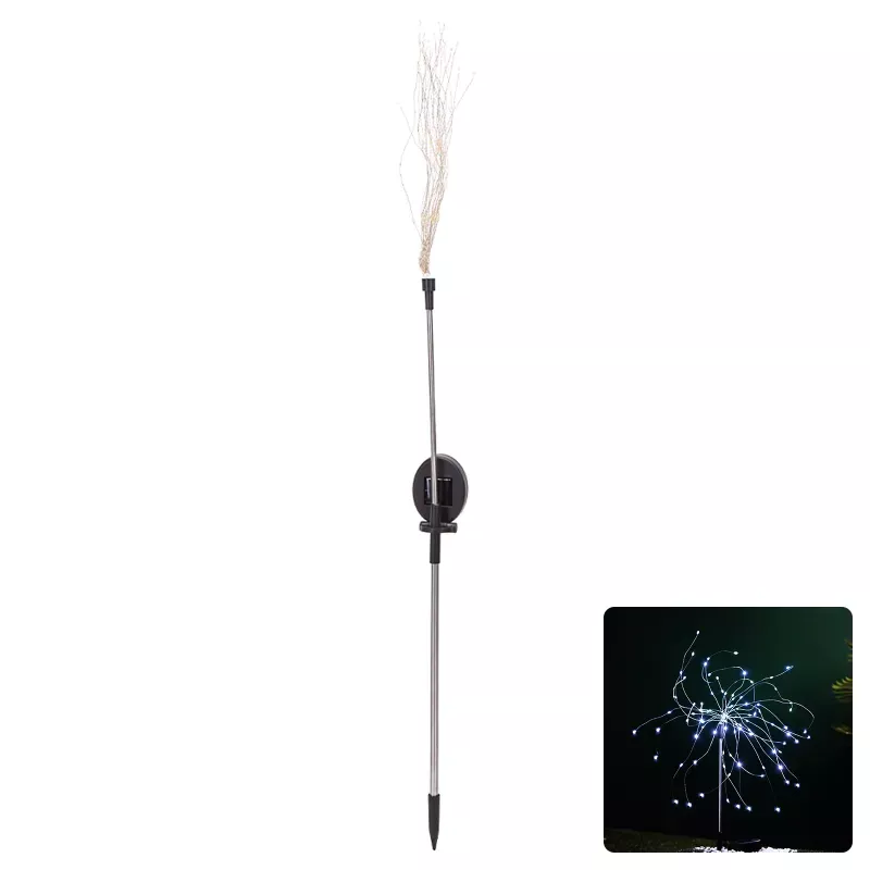 Dmuchawiec lampa ogrodowa solarna LED łyszczec ze stali nierdzewnej - 8433325328795