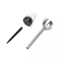 Płomień solarny 38.2/6.3cm wbijany z metalu biały ciepły świeczka - 8433325321536