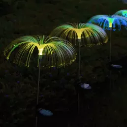 Meduza solarna fontanna ciepłego światła lampa ogrodowa wbijana - 8433325321765