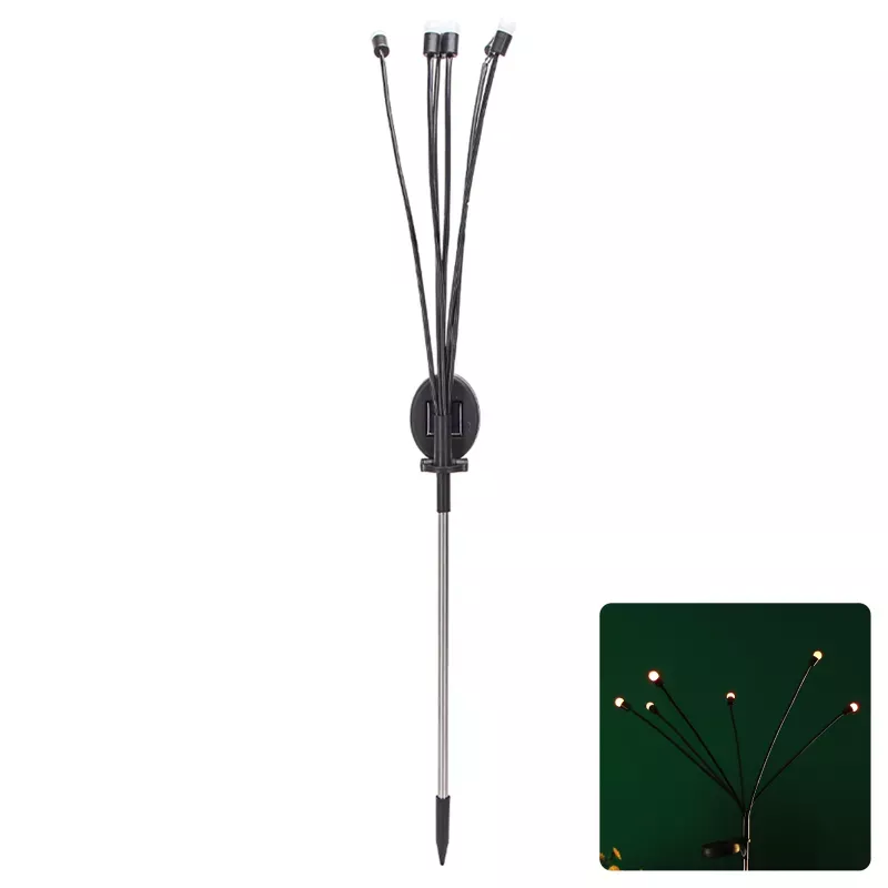 Kulki solarne RGB tańczące na wietrze 6 małych kołyszących świetlików - 8433325321758