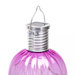 Szklana kulka zawieszana fi 8 cm podświetlana drucikiem led z uchwytem - 8433325321574