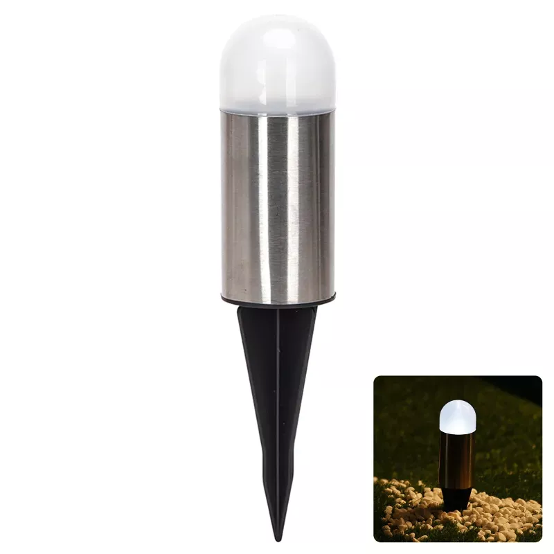 Słupek 20/4.4 cm solarny niski wbijany z metalu biała zimna 6500K - 8433325321505