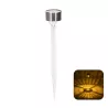 Lampa ogrodowa solarna LED ze stali nierdzewnej białe ciepłe promienie - 8433325321710