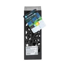 Słupek ażurowy kolorowy lampion solarny ogrodowy led 18x6x6cm czarny - 8433325321673