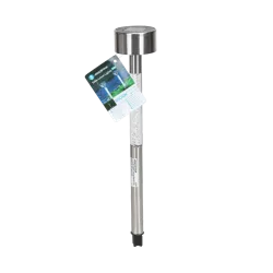 Sopel solarny z bąbelkami 33 cm o chłodnym świetle do wbicia w ziemie - 8433325328740