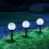 Kula solarna 10/30cm sferyczna lampa ogrodowa biała zimna wbijana - 8433325329341