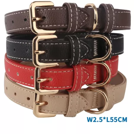 Obroża dla psa z sztucznej skóry PU rozmiar L 40-50cm - 8719138036790