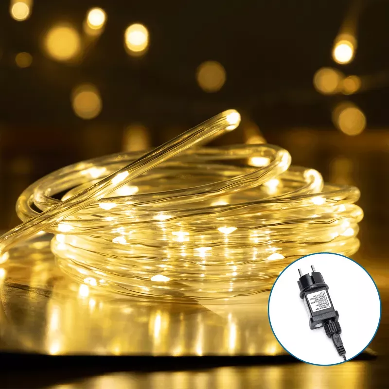 Niskonapięciowa taśma świetlna rurka Φ5mm, Ciepła biel, 15m - 8433325381677