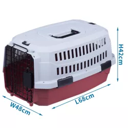 Transporter lotniczy dla psa i kota L, czerwony - 8719138025770