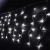 Sople 200 led białe zimne 50 równych zwisów na 10m kablu długość 0.4m - 8433325381226