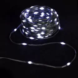 Sznur 30mb 300led zimnych lampek Ip44 taśma świetlna z zasilaczem - 8433325382131