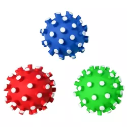 Kolczasta winylowa piłka w jeż dla psa z piszczkiem średnica 7 cm - 8719138035649