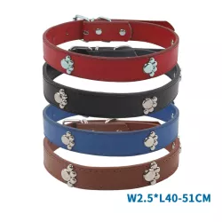 Obroża dla psa z imitacji skóry PU z ozdobnymi pazurami - 8719138036059