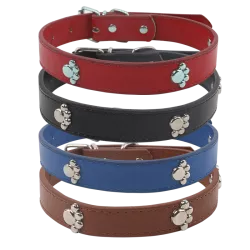 Obroża dla psa z imitacji skóry PU z ozdobnymi pazurami - 8719138036059