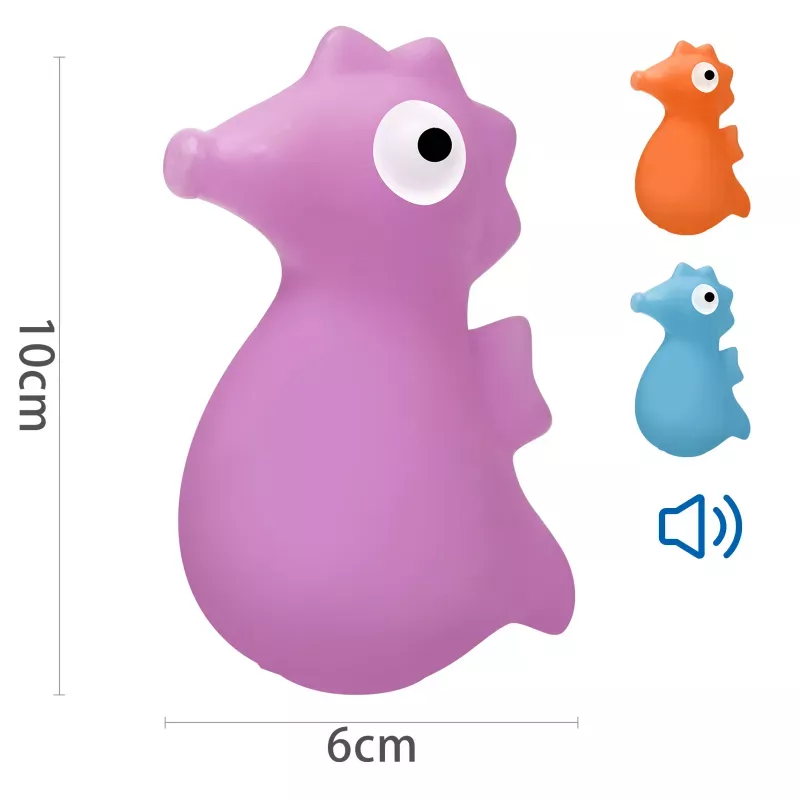 Piszcząca winylowa zabawka w kształcie konika morskiego dla psa - 8719138032440