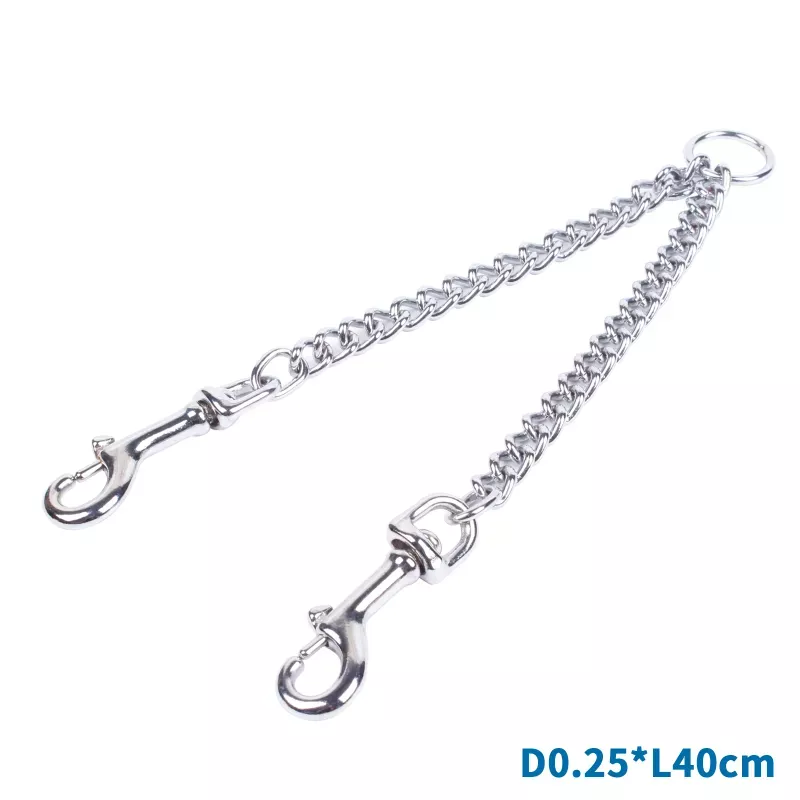 Rozdzielacz smyczy łańcuch dla dwóch psów rozmiar M 2.5mm*2x40cm - 8719138027163