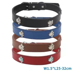 Obroża dla psa z imitacji skóry PU z ozdobnymi pazurami - 8719138036035